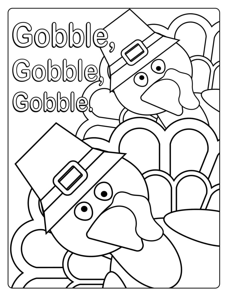 Thanksgiving printable coloring pages