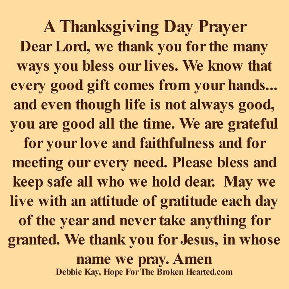 Thanksgiving short prayers