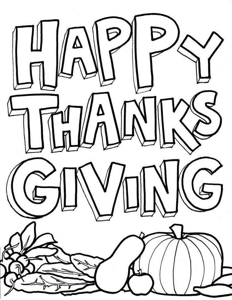 free Thanksgiving coloring pages