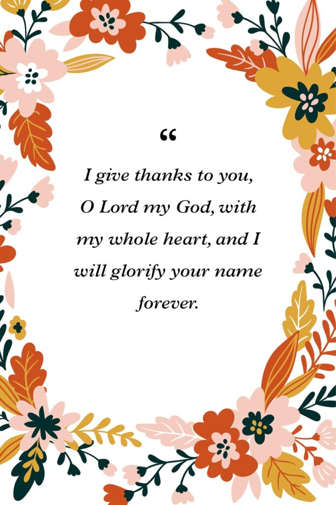 giving thanks bible verses