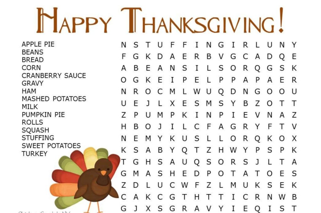 free thanksgiving printables