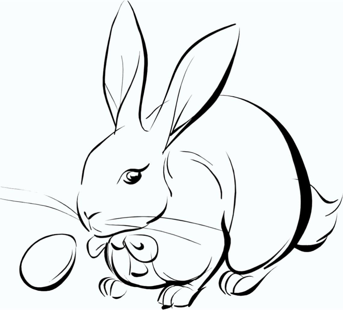 bunny coloring page