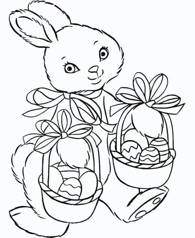 bunny coloring pages free