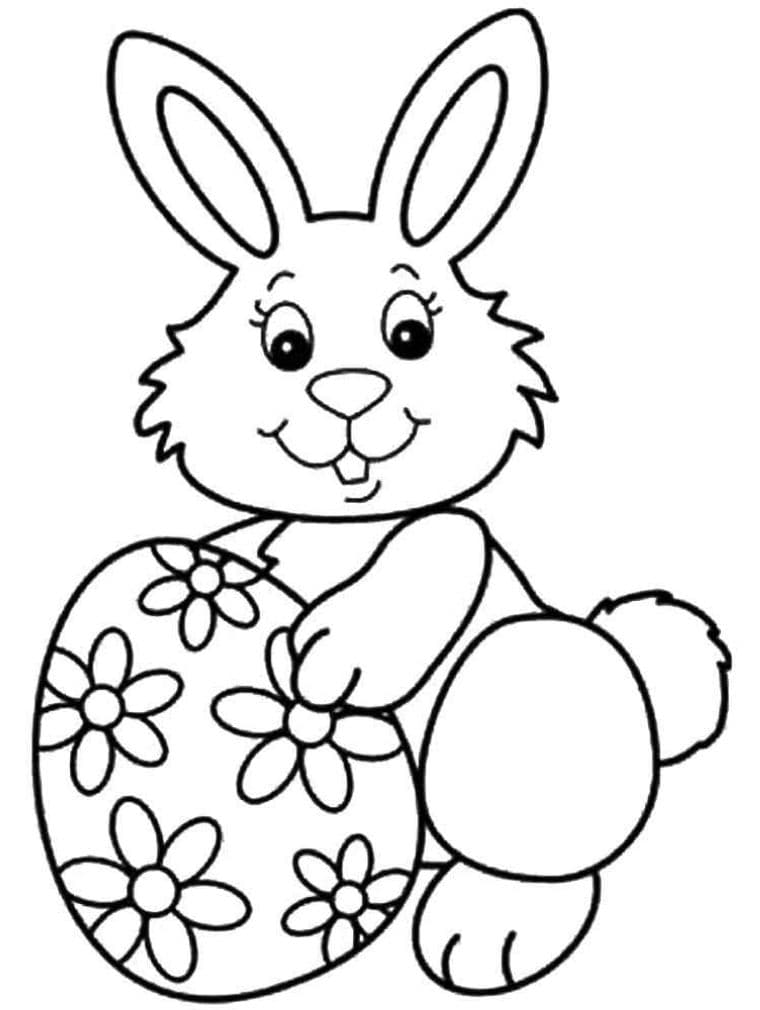 coloring page bunny