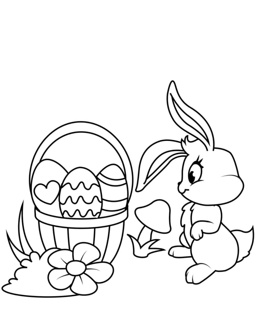 Easter Bunny coloring Pages For Kids & Adults - ThePsp