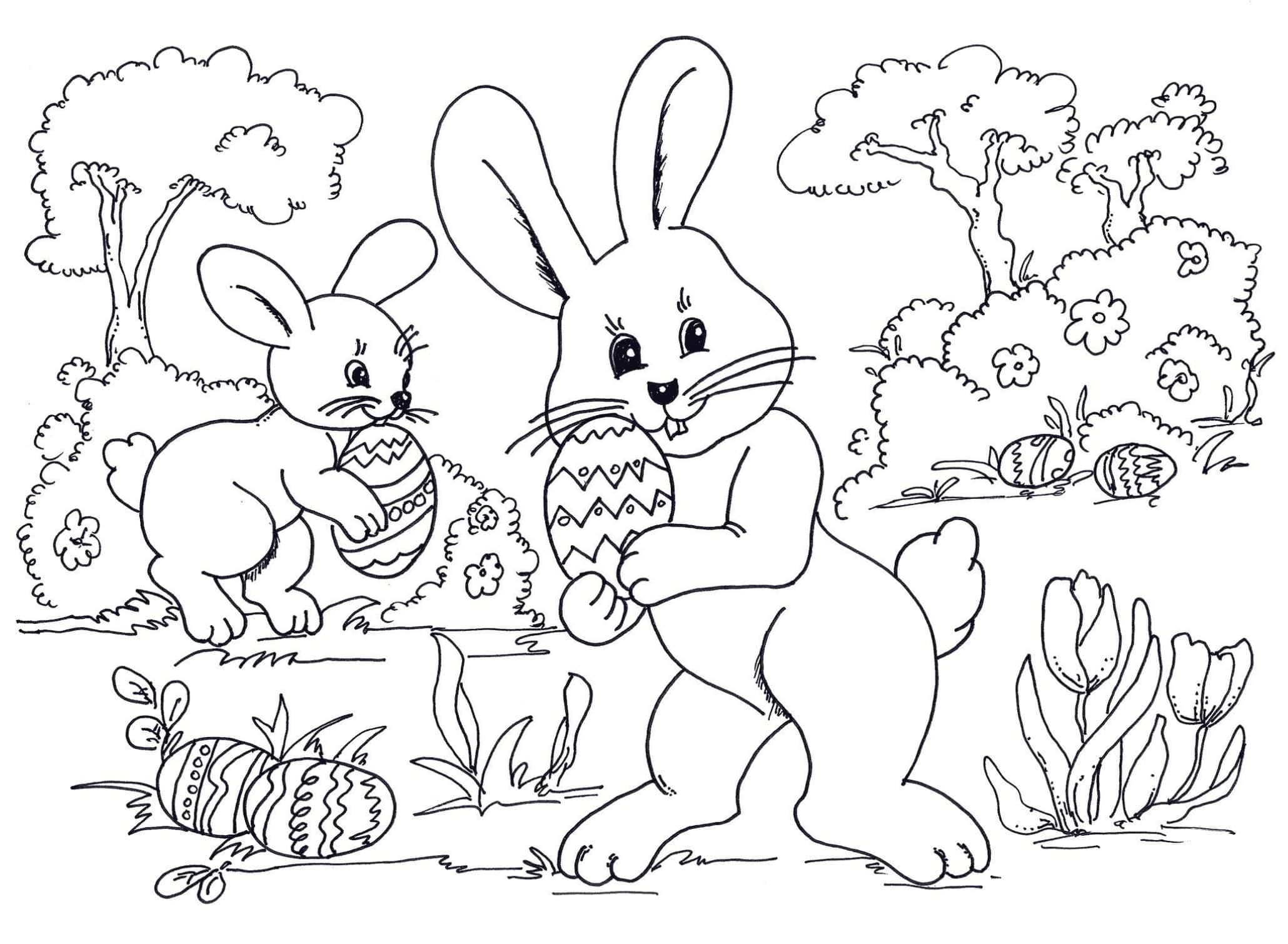 cute bunny coloring pages