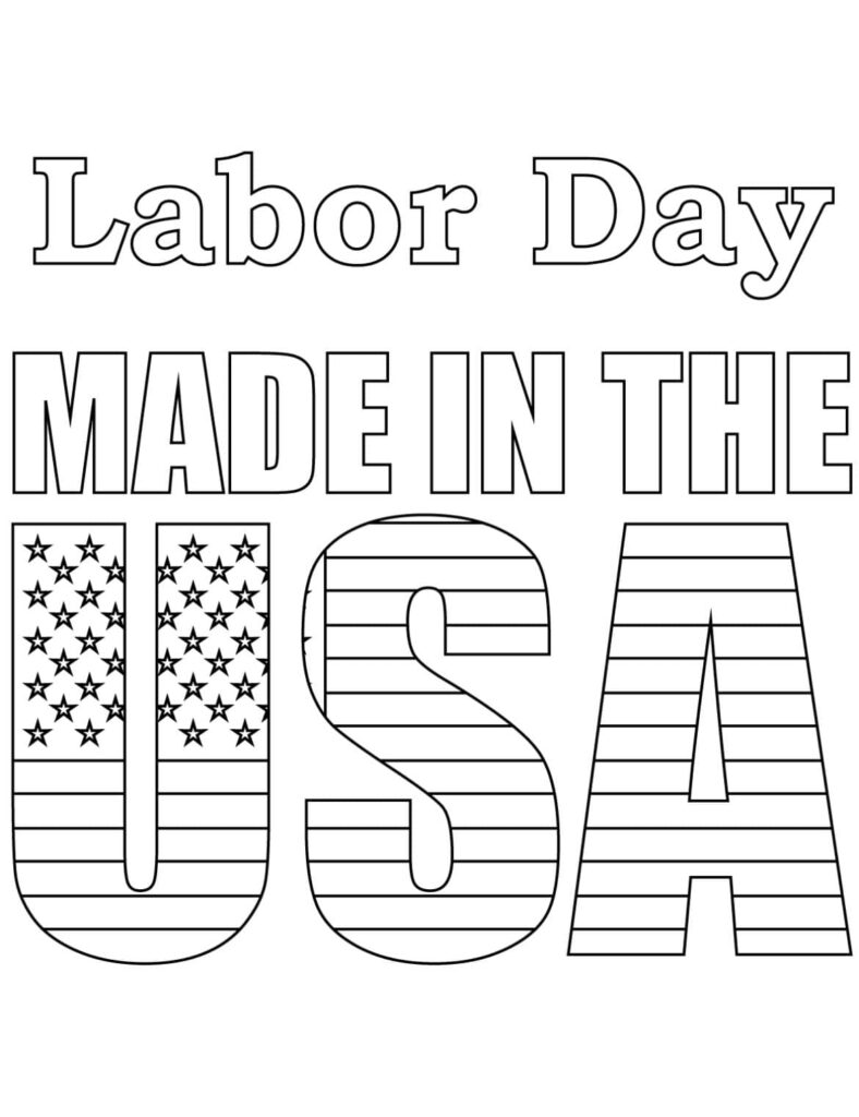 coloring pages for labor day