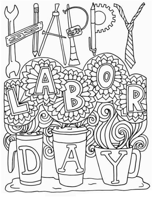 coloring pages labor day