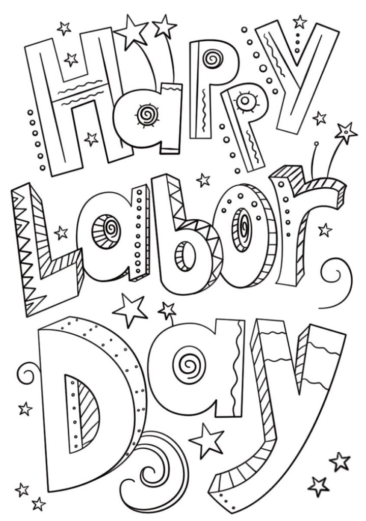 labor day coloring page