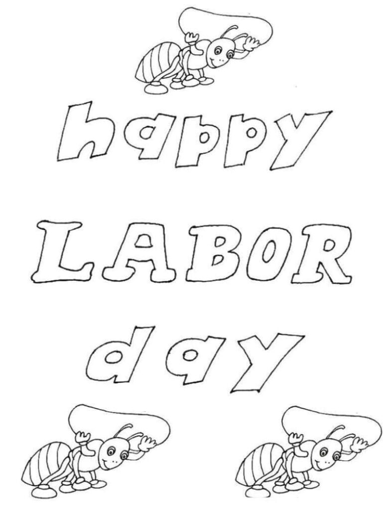 printable labor day coloring pages