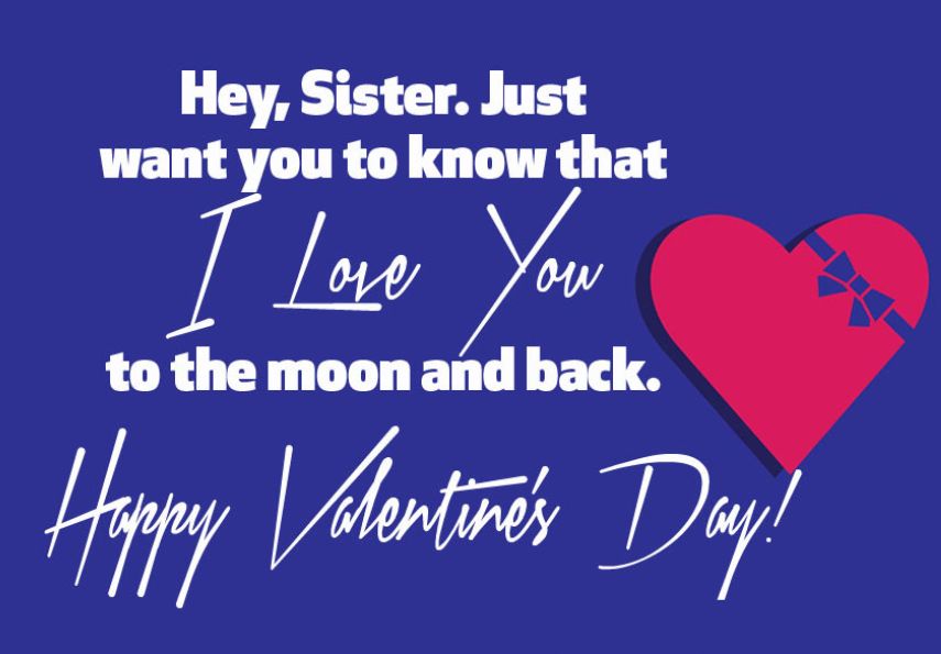 valentines day wishes for sister