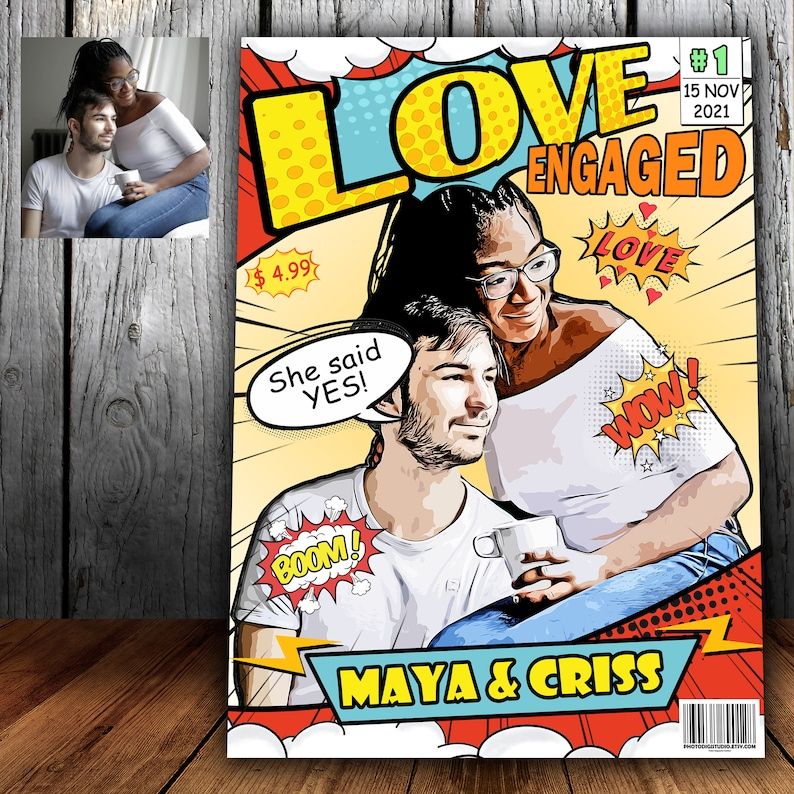 Custom Couples Comic Book Cover
