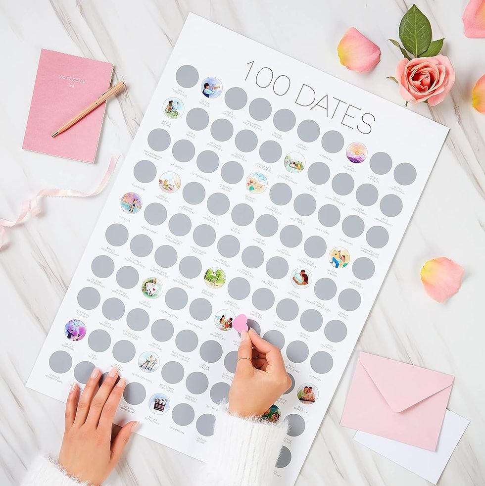 100 Dates Scratch-Off Poster